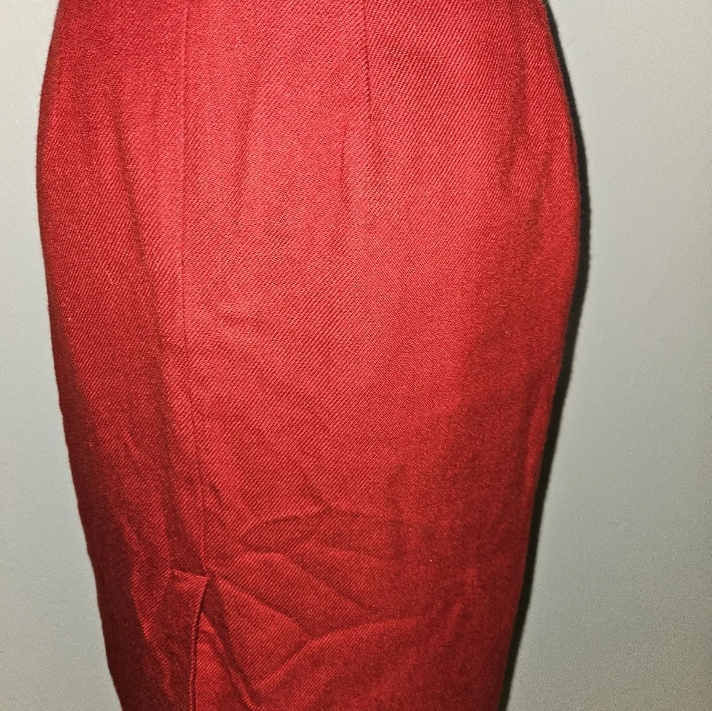 Tailor B Moss Womans Red Pencil Skirt Size 4 - Picture 6 of 11
